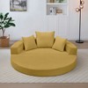 Okak Corduroy Lounge Convertible Floor Sofa Bed with Pillows,Round Futon Couch Sleeper Sofa for Living Room,Bedroom - 3 of 4