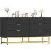 Garvee 6-Drawer Black Small Dresser with Rust-Resistant Painted Engineered Wood – Compact Chest for Living Room, Bedroom, or Entryway - 3 of 4