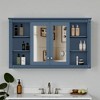 Mshliw 47" Wall Mounted Bathroom Mirror Cabinet with Adjustable Shelf & Open Storage, Modern Medicine Cabinet for Bathroom or Bedroom - 3 of 4