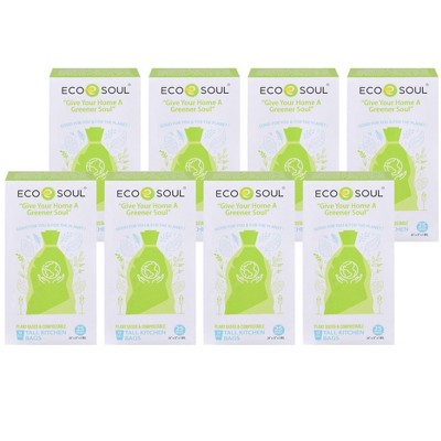 Ecosoul 13 Gallon Tall Kitchen Bags - Case of 8/25 ct