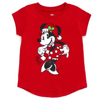 Disney Minnie Mouse Valentines Day St. Patrick's July 4th Halloween Christmas Girls T-Shirt Toddler