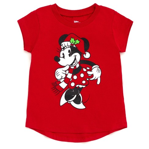 Disney Minnie Mouse Infant Baby Girls Graphic T-shirt & Leggings Red/black  18 Months : Target