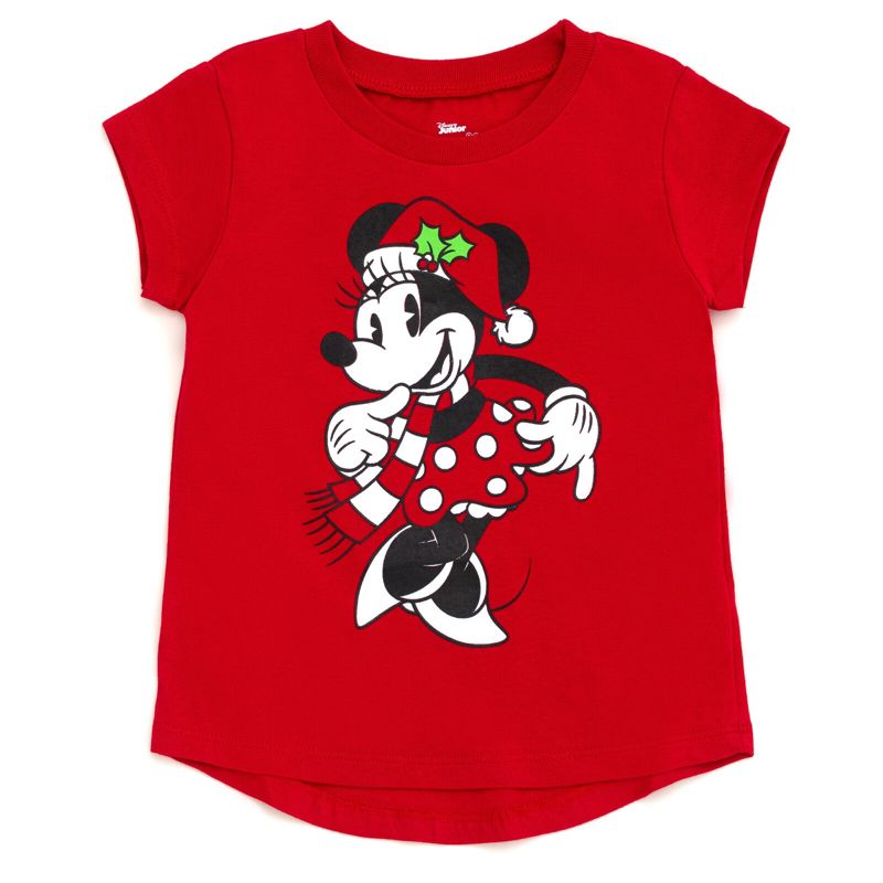 Disney Minnie Mouse Valentines Day St. Patrick's July 4th Halloween Christmas Girls T-Shirt Toddler, 1 of 6