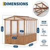 Wooden Greenhouses for Outdoors, Wooden Walk-in Green House with Cedar Frame, Greenhouse Kit with 6MM Thick Polycarbonate Panel - 2 of 4
