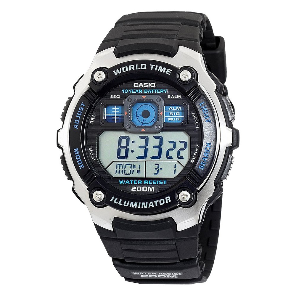 UPC 079767442118 product image for Casio Men's 10 Year Battery Digital Watch - Black (AE2000W-1AV) | upcitemdb.com