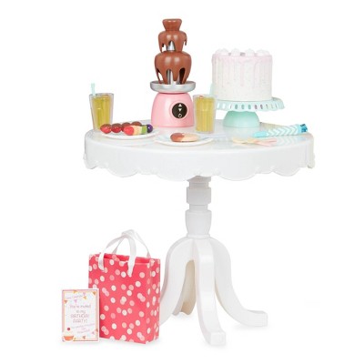 Our Generation Party Time Birthday Sweets Table Accessory Set For 18 Dolls  : Target