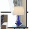 Cal Lighting 100W Kleve Glass Table Lamp With Taper Drum Hardback Linen Shade  (Priced And Sold As Pairs) - 3 of 3