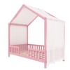 Merax Montessori Floor Bed with Canopy and Full Safety Railings - 3 of 4
