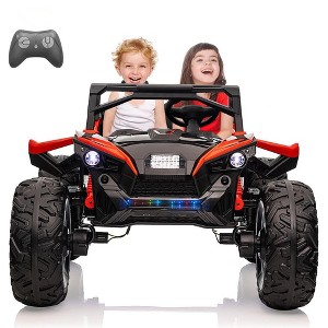 2 Seaters 24V Ride on UTV with Remote Control,10AH Battery, 400W Powerful Motors, Electric Ride Toy with Metal Suspension,LED Lights, Music, Horn - 1 of 4