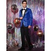 Lars Amadeus Men's Sequin Peak Laple Sparkly Party Show Glitter Sports Coat - 4 of 4