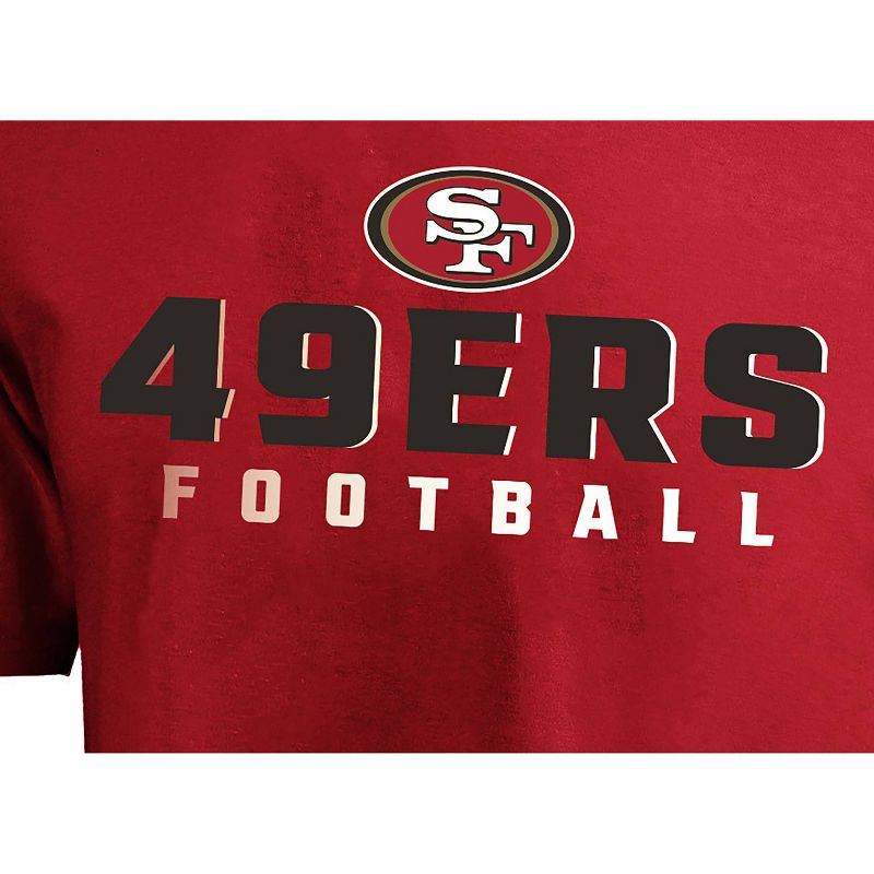 NFL San Francisco 49ers Men's Big & Tall Short Sleeve Cotton T-Shirt, 3 of 4