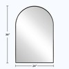 Beautyolove 24 in. W x 36 in. H Arched Black Aluminum Alloy Framed Wall Mirror Decorative Wall Mirror - 3 of 4