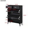 NicBex 31.49 Inch Freestanding Shoe Cabinet with 2 Flip Drawers and 2 Slide Drawers for Hallway,Living Room and Entryway - 3 of 4