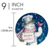 Certified International Set of 4 Snowman Greetings Dessert Plates - image 3 of 3