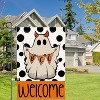 Hachikiko Double Sided Halloween Garden Flag (Ghost & Polka Dots) 12x18 Inch,Durable Polyester Outdoor Yard Porch Decoration - 2 of 4