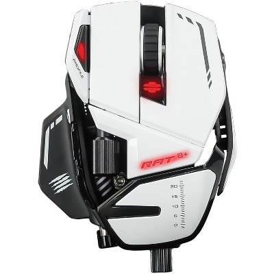 Mad Catz The Authentic R.A.T. 8+ Optical Gaming Mouse, White (MR05DCAMWH00)