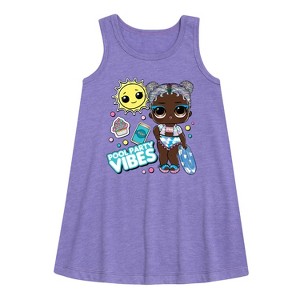 Girls' - LOL Surprise! - Pool Party Vibes Graphic Sleeveless Aline Dress - 1 of 2
