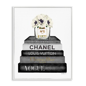 Stupell Industries Monochrome Fashion Designer Bookstack, 24" x 30" - 1 of 4