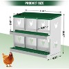 TackView Chicken Nesting Box, Hens Egg Nest Box, Metal Chicken Laying Box House with Rollout Egg Collection and Protective Lid - 2 of 4