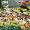 12-Piece Rainforest Animal Figurines Set with Trees, Realistic Jungle Toys for Diorama Projects and Party Favors - 2 of 4