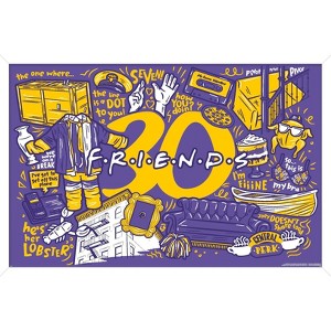Trends International Friends 30th - Purple Framed Wall Poster Prints - 1 of 4