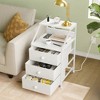 WOWLIVE Nightstand with 3 Drawers & 2 USB Ports, Bedside Table with Outlets, Stable Metal Frame - 2 of 4
