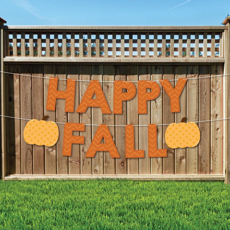 Big Dot of Happiness Pumpkin Patch - Large Fall, Halloween or Thanksgiving Party Decorations - Happy Fall - Outdoor Letter Banner, 1 of 8
