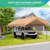 Acekool Carport Canopy – Heavy Duty Portable Garage Shelter with Vent Windows, Easy Assembly, All-Season Protection - 2 of 4