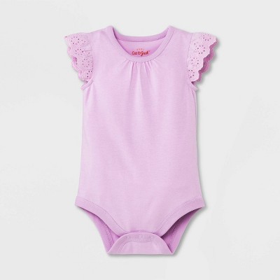 Baby Girls' Eyelet Bodysuit - Cat & Jack™ Lavender Newborn