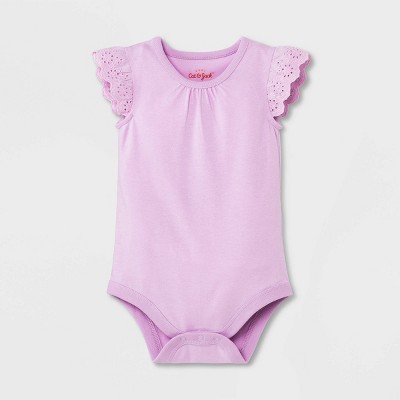 Image of Baby Girls' Eyelet Bodysuit - Cat & Jack™ Lavender 0-3M