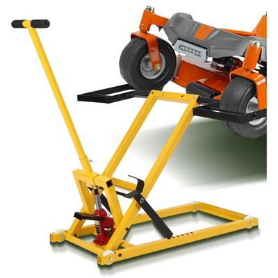 Hydraulic Lawn Mower Lift Jack, for Garden Tractors, 26-1/2 in Lift Height, 500lb Lifting Capacity, for Mower Blades Cleaning Replacing Maintenance
