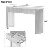 Entryway Table with Fluted Design, Modern Console Table with Storage, Oval Top and 2 Drawers for Entryway and Living Room - 4 of 4