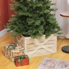 Whisen Wooden Christmas Tree Collar Box, 24" Farmhouse Christmas Tree Base Cover - 2 of 4