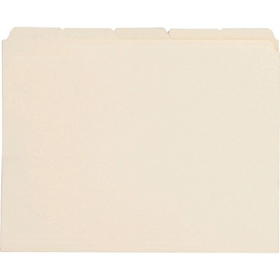 Business Source File Folder 1/5-Cut Tab 3/4" Exp. 11 Pt. Ltr 100/BX Manila 43567