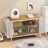 55.12 "Spacious Cat House with Tempered Glass, for Living Room, Hallway, Study and Other Spaces - 3 of 4