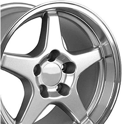 OE Wheels LLC CV01-17110-5475-50SM Silver Wheel with Machined Lip Painted (17 x 11. inches /5 x 120 mm, 50 mm Offset)