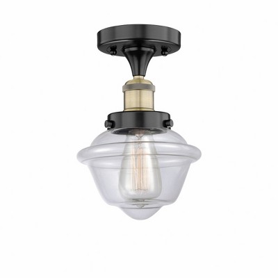 Oxford - 1 Light Semi-Flush Mount In Industrial Style-8.25 Inches Tall and 6.5 Inches Wide