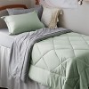 5/7 Pcs Bed in a Bag with Contrast Color Solid Design Bedding Set - 2 of 4