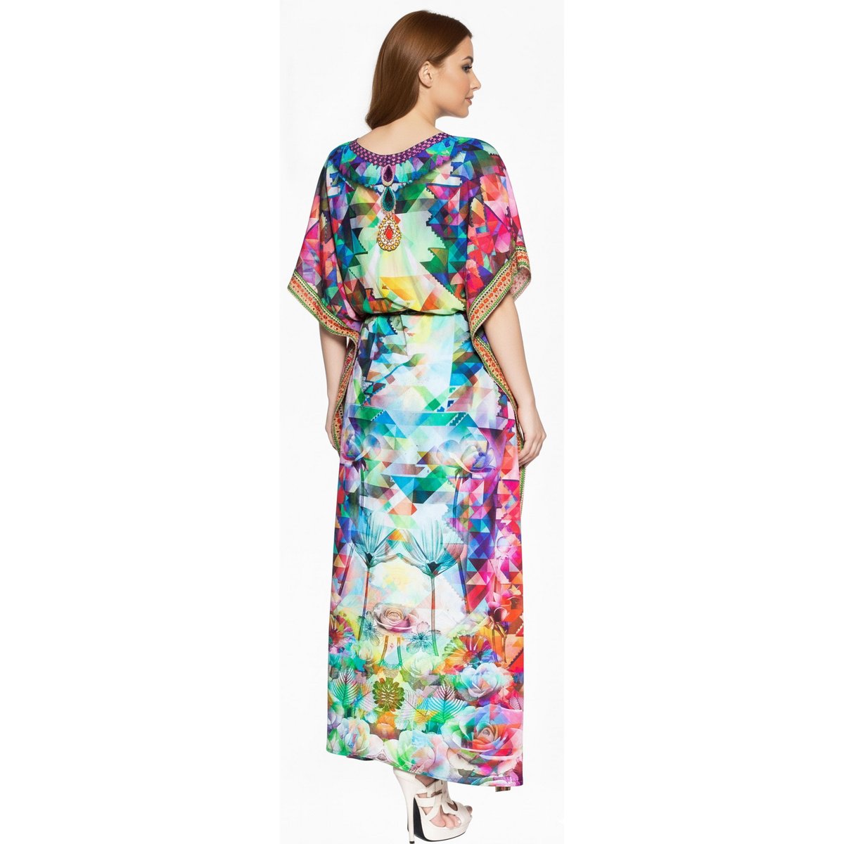 Женские платья LA LEELA Dailywear Maxi Dress Ethnic Casual Caftan Loungewear Dresses for Women One Size Floral Multi — фото 2