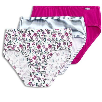 Jockey Womens Elance Hipster 3 Pack Underwear Hipsters 100% Cotton 7 Rose  Petal/breezy Bouquet/soft Mauve : Target