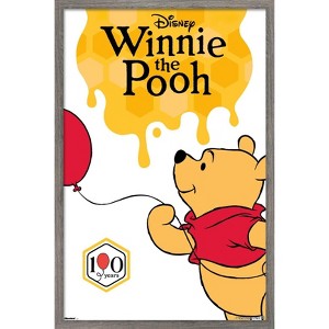 Trends International Disney Winnie the Pooh - 100th Anniversary Balloon Framed Wall Poster Prints - 1 of 4