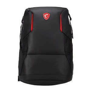 MSI Urban Raider Gaming Backpack Black - Rated IPX2 for water resistance - Fits up to 17" Laptops - Lightweight polyester exterior - 1 of 4