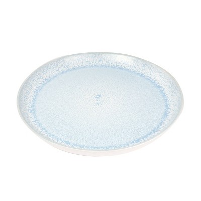 Elama Blue and White Ceramic 16-Piece Dinnerware Set