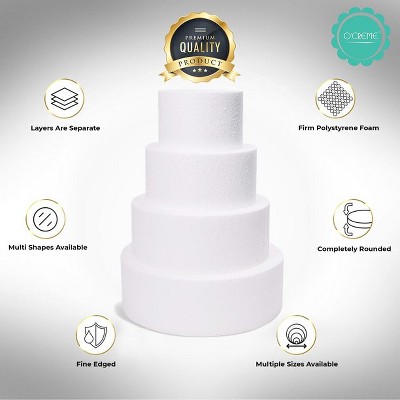White Polystyrene Foam Wacky Topsy Turvy Cake Dummy Set