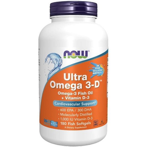 Ultra Omega 3 D 180 Softgel by Now Foods