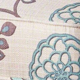 light beige and blue floral/fabric