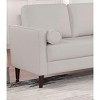 NicBex Couches for Living Room 1pc Contemporary Sofa Loveseat Only Leatherette Upholstered Sofa with Pillows, Off-White - 3 of 4