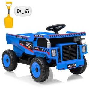 Garvee 12V Ride On Dump Truck for Kids with Remote Control, Electric Construction Vehicle Toy with Auto-Lift Bed, Shovel, LED Lights, Music - 1 of 4