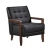 CAVINAS Leather Upholstered Accent Chair,Modern Arm Chairs with Solid Wood Arms and Legs for Bedroom,Reading Room - 3 of 4