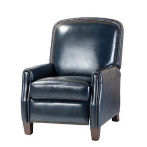 Deborah Modern Wooden Upholstery Modern Genuine Leather Recliner with Nailhead Trim for Living Room and Bedroom  | ARTFUL LIVING DESIGN - 1 of 4